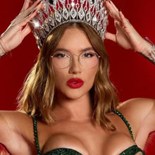 Carregar imagem no visualizador da galeria, Armação Média Dourada Redonda Modelo Virgínia