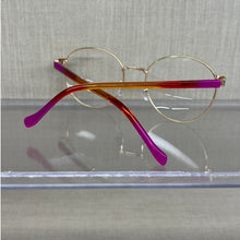 Carregar imagem no visualizador da galeria, Armação Média Dourada Redonda Modelo Virgínia