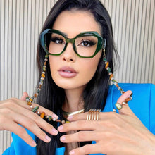 Carregar imagem no visualizador da galeria, Armação Verde Escuro Geometrica Grande Sextavado