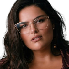 Carregar imagem no visualizador da galeria, Óculos Sandy Dourado Metal Próprio Para Grau