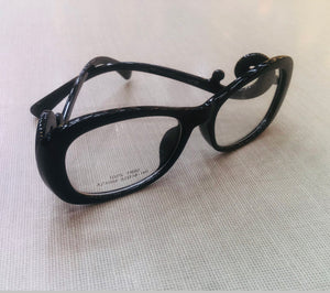 Oculos de grau Preto Baroque Clássico Haste Caracol