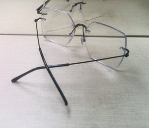 Oculos Balgriff Sem Aro Armação Quadrada Grande Preta