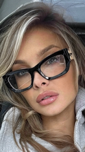 Carregar imagem no visualizador da galeria, Armação de grau Preta Retangular Retangular Personalidades