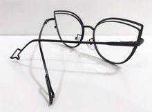 Carregar imagem no visualizador da galeria, Oculos de grau gatinho preto metal exclusivo Sapatinho Botinha
