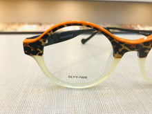 Carregar imagem no visualizador da galeria, Armacao Redonda Tartaruga com Detalhe Laranja em Acetato