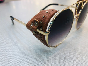 Óculos De Sol feminino Sierra 148 sl 825 metal e couro