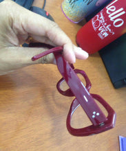 Carregar imagem no visualizador da galeria, Oculos de Grau Vermelho Geométrico Vinho Modelo Nairobi haste grossa