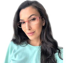 Carregar imagem no visualizador da galeria, Oculos para Grau Leitura Pequeno Transparente Rosa