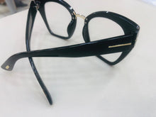 Carregar imagem no visualizador da galeria, Armação de grau Denis Preta óculos Grande Haste Grossa