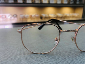 oculos de grau hexagonal dourado pantera negra metal masculino - OMGHEXDO1