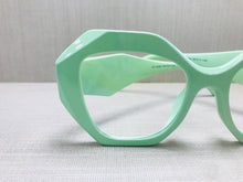 Carregar imagem no visualizador da galeria, Armacao de Grau verde Agua Haste Grossa Geomatrica