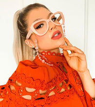 Carregar imagem no visualizador da galeria, Armação de Grau Rose Grande Geometrica Haste Grossa Nairobi