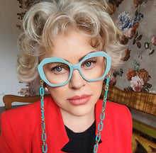 Carregar imagem no visualizador da galeria, Armacao de Grau verde Agua Haste Grossa Geomatrica