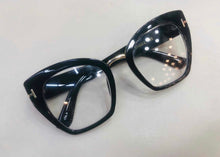 Carregar imagem no visualizador da galeria, Armação de grau Denis Preta óculos Grande Haste Grossa