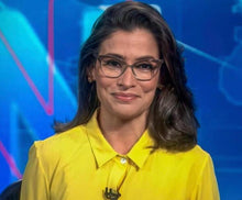 Carregar imagem no visualizador da galeria, Armação Renata Vasconcellos Gatinha Marrom Degrade Linda