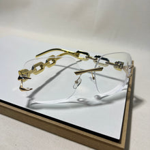 Carregar imagem no visualizador da galeria, Oculos Balgriff Parafusado Bem Grande Haste Corrente Dourada