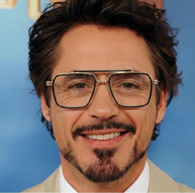 Carregar imagem no visualizador da galeria, Oculos de grau Masculino Tony Stark Preto e Dourado