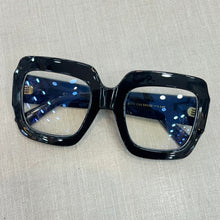 Carregar imagem no visualizador da galeria, Armação de Grau Preta Quadrada Grande Haste Grossa Glamour