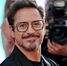 Carregar imagem no visualizador da galeria, Oculos de grau Masculino Tony Stark Preto e Dourado