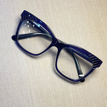 Carregar imagem no visualizador da galeria, Oculos Quadrado Grande Azul Escuro Personalidades