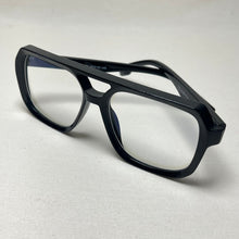 Carregar imagem no visualizador da galeria, Armação Masculina Quadrada Aviador Preta Grande Moderna