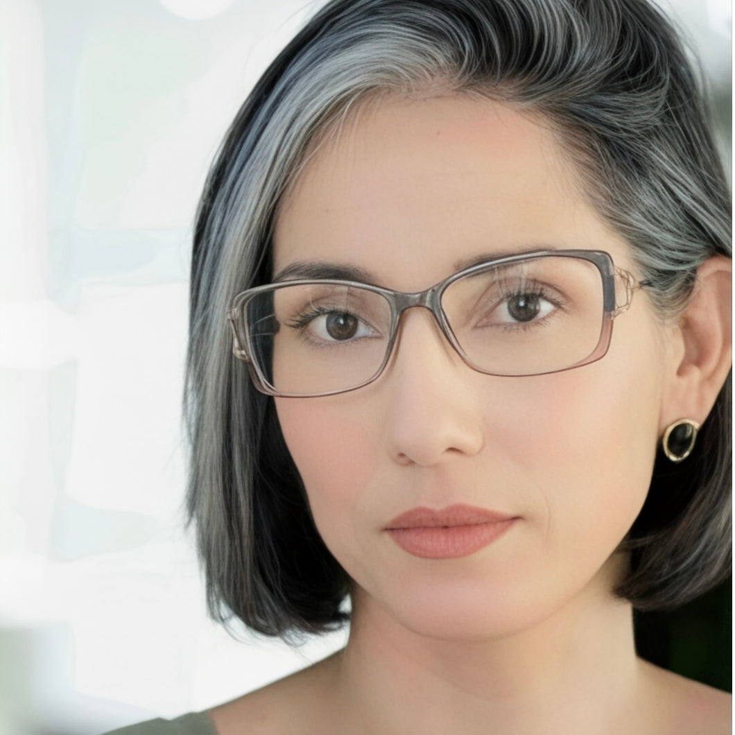 Óculos De Grau para leitura duas cores Cinza e Transparente Degrade