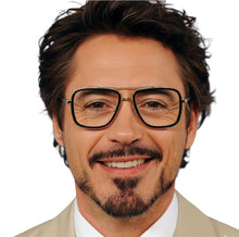 Carregar imagem no visualizador da galeria, Oculos de grau Masculino Tony Stark Preto e Dourado