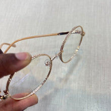 Carregar imagem no visualizador da galeria, Oculos armação de grau redonda ROSE GOLD bem grande