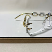 Carregar imagem no visualizador da galeria, Oculos Balgriff Parafusado Bem Grande Haste Corrente Dourada