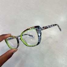 Carregar imagem no visualizador da galeria, Oculos Verde e Nude Quadrado em Acetato Todo Estilizado Safari