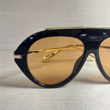 Carregar imagem no visualizador da galeria, Oculos de sol Aviador Detalhes Dourado Grande Clássico