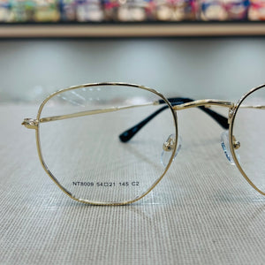 oculos de Grau Hexagonal Dourado Pantera Negra Metal Masculino