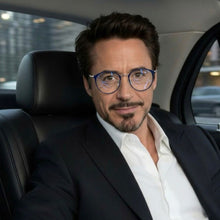 Carregar imagem no visualizador da galeria, Óculos Masculino Azul Redondo Homem de Sucesso