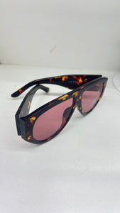 Oculos Aviador Grande Mascara Tartaruga Haste Grossa