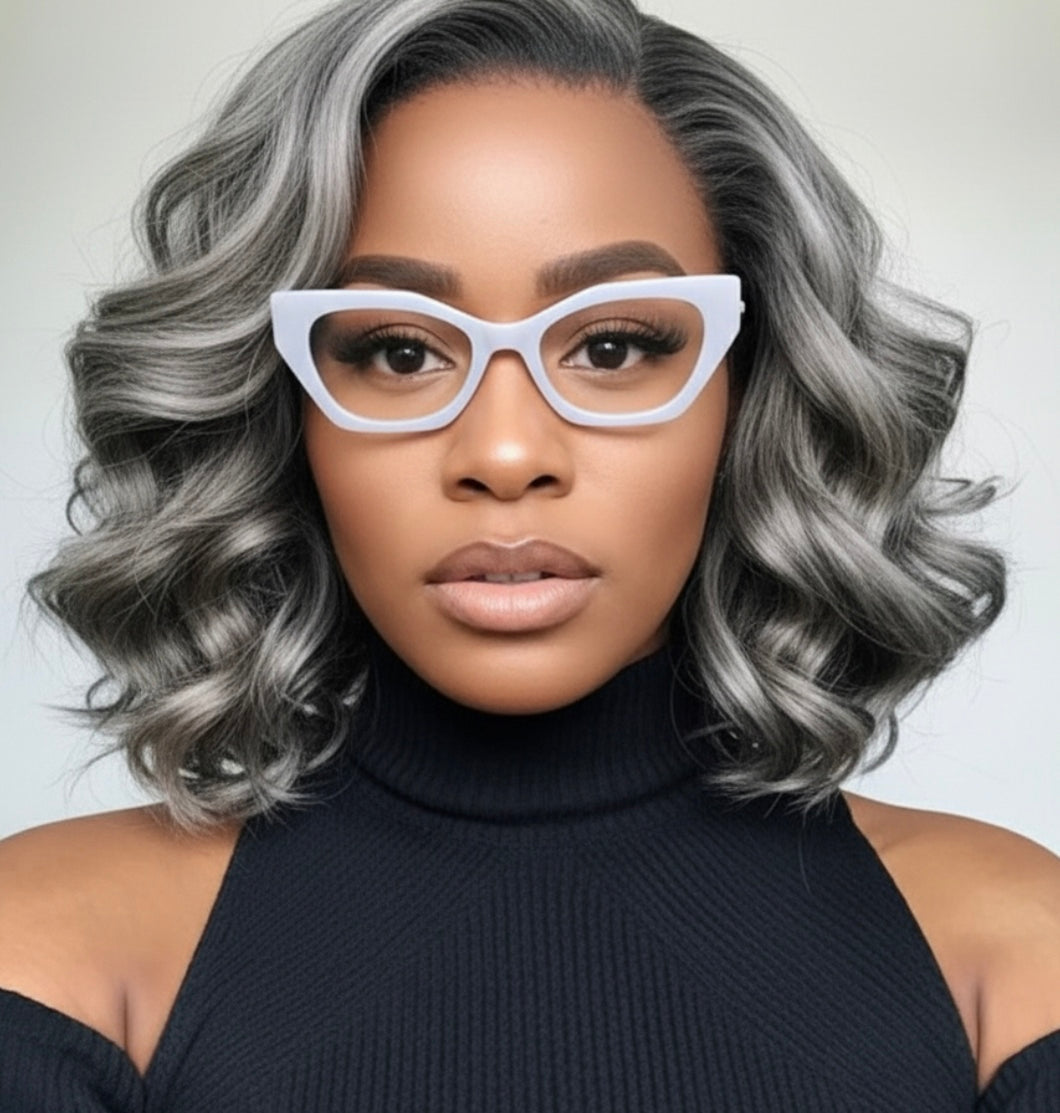 Oculos Grande Branco Gelo Acetato Puro Charme