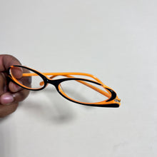 Carregar imagem no visualizador da galeria, Armação Para Leitura Pequena Preta e Laranja Oval