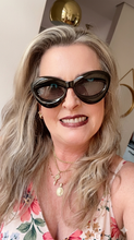 Carregar imagem no visualizador da galeria, Oculos de sol Puffer Inflado Preto Exotico Design Exclusivo