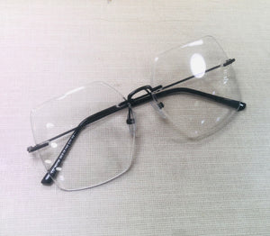Oculos Balgriff Sem Aro Armação Quadrada Grande Preta