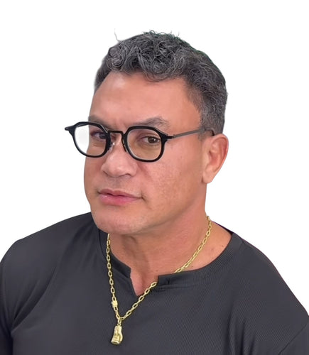 Oculos de grau Popó Masculino Preto Metal Pequeno