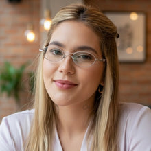 Carregar imagem no visualizador da galeria, Oculos Virginia Rose Gold Metal Oval Pequeno