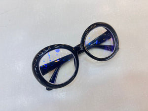 Oculos de grau Redondo Preto Grande Ovalado Classudo
