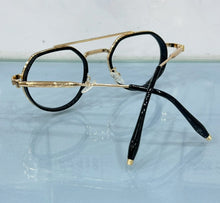 Carregar imagem no visualizador da galeria, Oculos Masculino Geometrico Preto e Dourado Jamie Foox