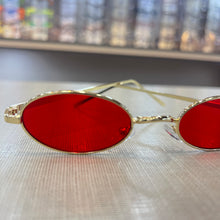 Carregar imagem no visualizador da galeria, Oculos Rita Lee Vermelho Oval Metal