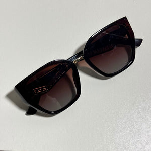 Oculos de Sol Feminino Gatinho Marrom Cafe Grande Exclusivo