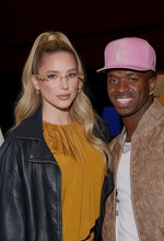 Carregar imagem no visualizador da galeria, Oculos Virginia Lente Flutuante Dourado Raro Quadrado Grande