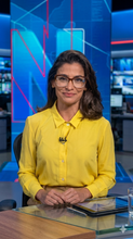 Carregar imagem no visualizador da galeria, Armação Renata Vasconcellos Gatinha Marrom Degrade Linda