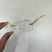Carregar imagem no visualizador da galeria, Oculos Armação Trap Dourada Balgriff sem aro Yakuza