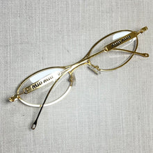 Carregar imagem no visualizador da galeria, Oculos Virginia Dourado Metal Oval Pequeno