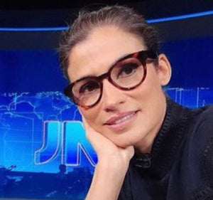 Oculos Renata Vasconcellos Redondo Tartaruga Haste grossa