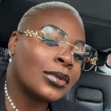 Carregar imagem no visualizador da galeria, Oculos Balgriff Parafusado Bem Grande Haste Corrente Dourada